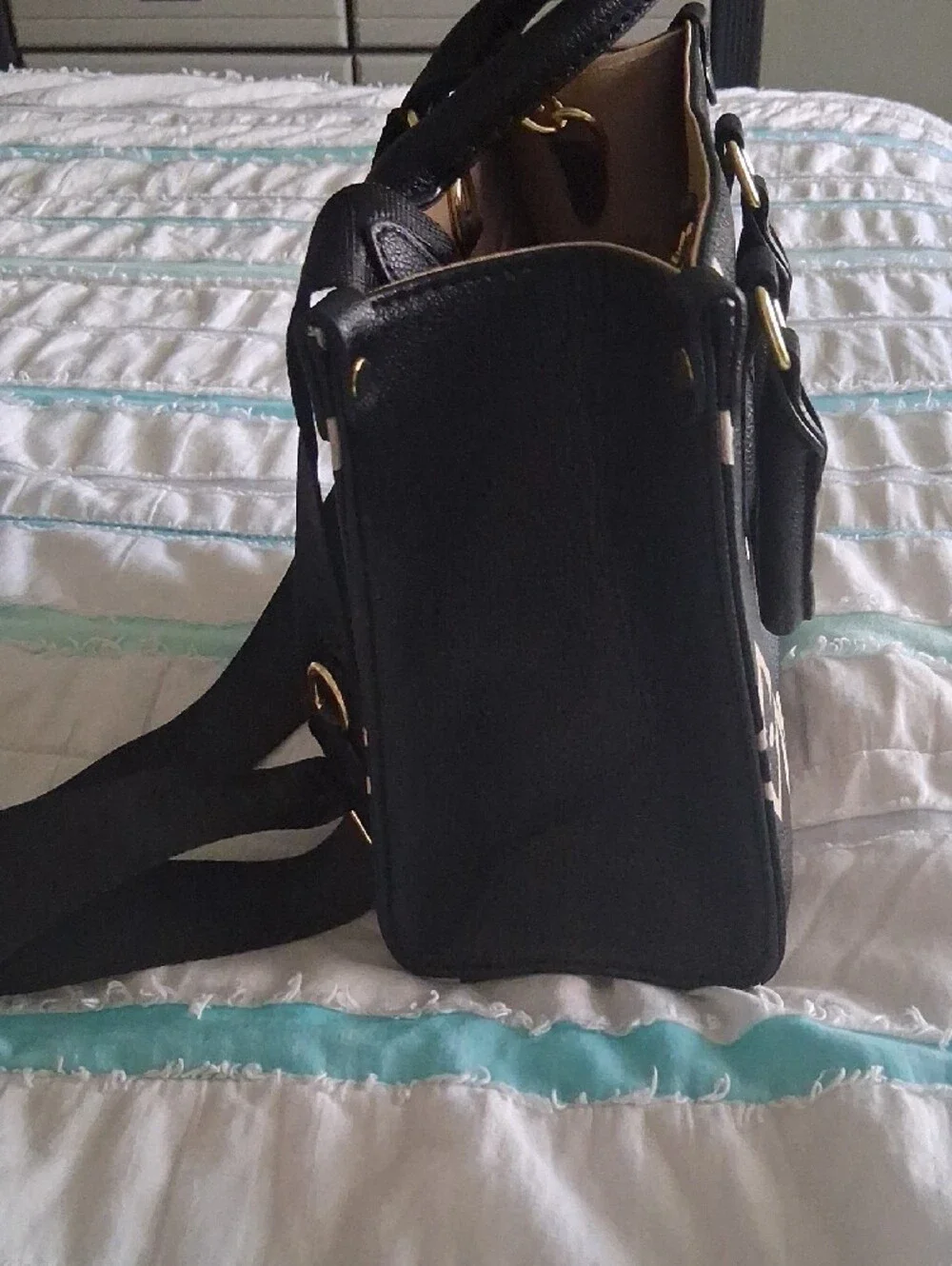Source Unknown Black Monogram Crossbody